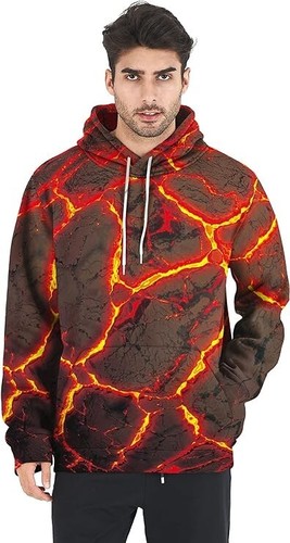 🔥 Belovecol Mens Hoodies 3D Hooded Sweatshirt Casual Print Pullover  Large 🔥 - Picture 2 of 5