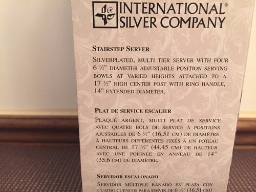 International Silver Company ~ Stair Step Server ~ NEW IN BOX - Picture 3 of 8