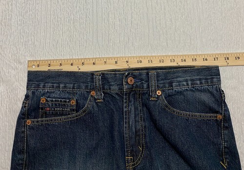 US Polo Assn Y2K Wide Leg Men's Jeans Size 34x28 Blue Straight - Picture 5 of 11