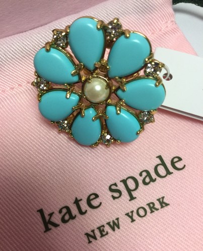 Kate Spade New York Azure Allure Ring Turquoise Multi Ring Size 6 New - Picture 2 of 12