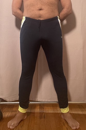 N2N Bodywear Urban Wave Sweats Black & Yellow Size M Active Drawstring Pants - Picture 5 of 16