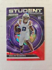 2024 Prizm Draft Picks Malik Nabers Student Orientation Cracked Red Ice RC