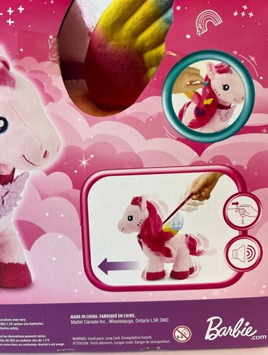 Barbie A Touch of Magic Stuffed Animals, Walk & Flutter Pegasus Plush, 11-Inch - Picture 9 of 12