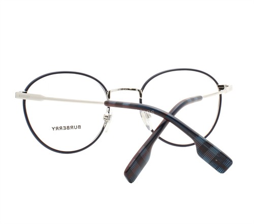 Burberry Hugo Eyeglasses Glasses B 1373 1005 Shiny Blue on Silver 51mm with Case - Picture 3 of 6