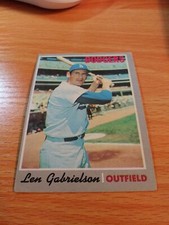 1970 TOPPS BASEBALL CARD # 204 LEN GABRIELSON DODGERS OUTFIELD