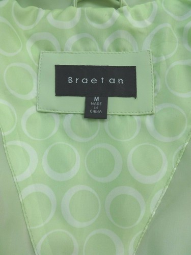 BRAETAN WOMENS LIGHT GREEN DOUBLE BREASTER RAIN JACKET SIZE M SUPER CUTE! - Picture 4 of 5