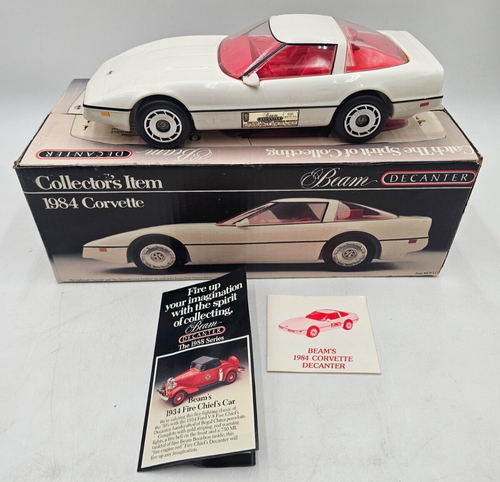 Decanter Corvette Jim Beam White 1984 in scatola di fabbrica🏁