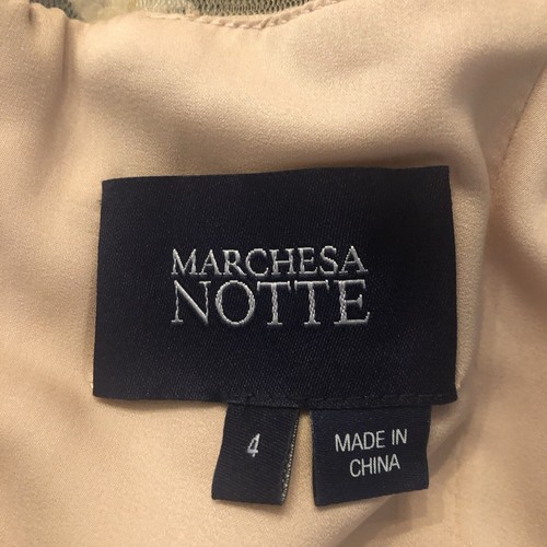 Marchesa Notte Kleid Damen 4 Blumen bestickt weiß Hochzeit Braut romantisch - Bild 10 von 11