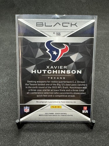 2023 Panini Black Xavier Hutchinson Rookie Auto /199 - Picture 2 of 2