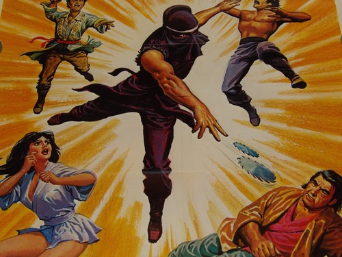 "DEATH MASK OF THE NINJA" 27x41 Original Movie Poster Martial Art/Kung Fu Comedy - Picture 4 of 4