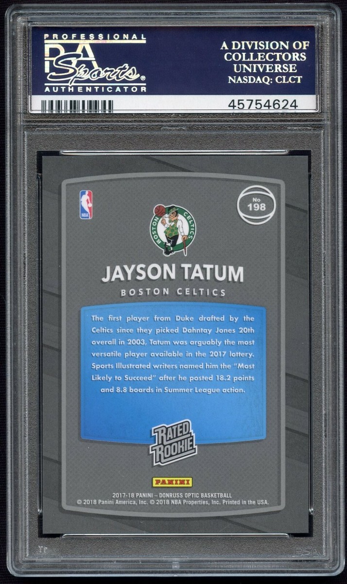 Jayson Tatum 2017-18 Panini Donruss Optic Shock #198 Rookie