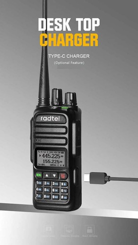 NOAA Weather Channel 6 Bands Amateur Ham Two Way Radio 128CH Walkie Talkie New - Zdjęcie 14 z 23