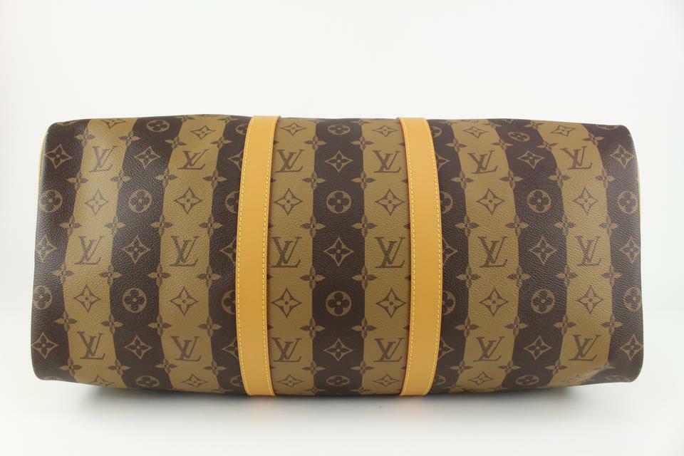 Louis Vuitton Virgil Abloh NIGO Brown Monogram Stripes Coated