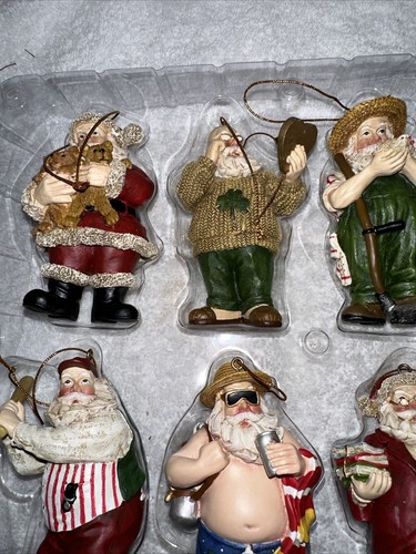 Juego completo de 12 adornos de Papá Noel difíciles de encontrar vintage para todas las estaciones - Imagen 4 de 13