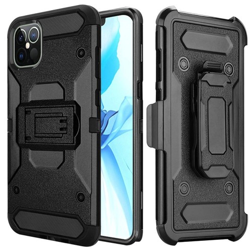Kinetic Hybrid Armor Case mit Gürtelclip Holster für iPhone 12 Pro Max - Schwarz - Bild 5 von 12