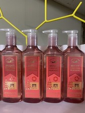 4 New BRIGHT CHRISTMAS   MORNING CLEANSING GEL HAND SOAP BATH  BODY WORKS