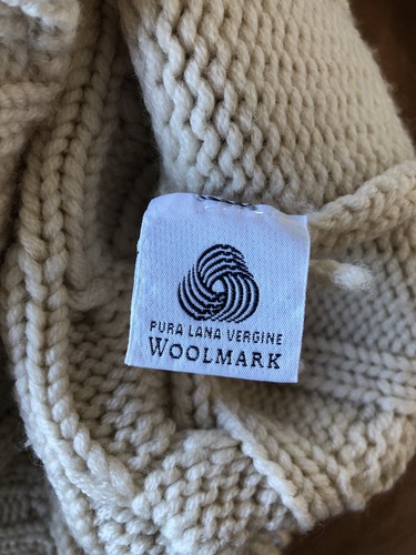 Angela Conti Pure Wool Cable Knit Short Sleeve Turtle Neck Knit Top Jumper Sz 10 - Picture 8 of 9