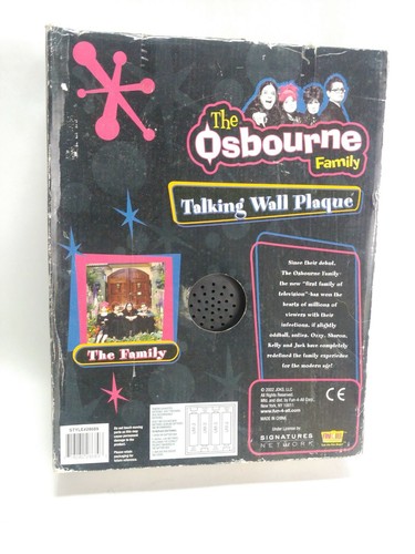 Rare Brand Ozzy Osbourne The Osbournes Unopened Collectibles Talking Wall Plaque - Bild 8 von 11