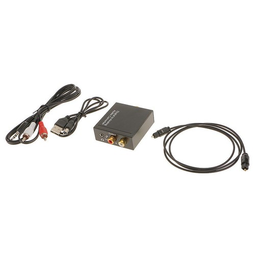 Digitaler Koaxial-Toslink-Optik-zu-Analog-L/R-Cinch-Audiokonverter-Adapter - Bild 2 von 9