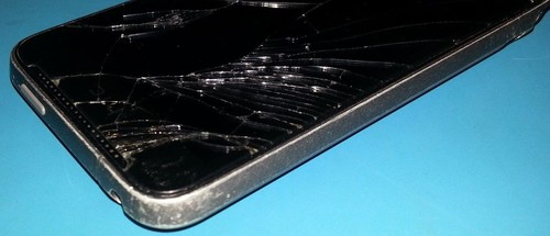 HTC One V 4GB Gray Unknown CDMA Android Smartphone Cracked Glass Burn Mark - Imagen 5 de 5