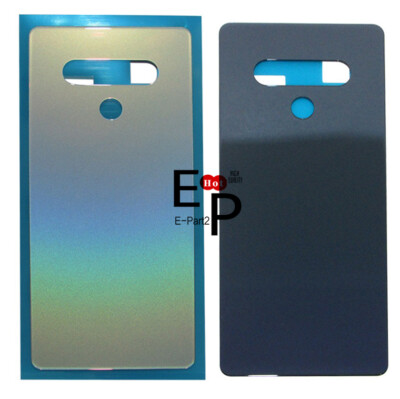 Battery Glass Cover With IP68 Tape Replacement For LG Stylo 6 Q730 With Logo