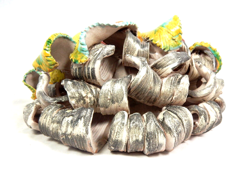 Beautiful Prof. Eugenio Pattarino Bacchus pottery wall mask Florence Italy 30 cm - Picture 12 of 24