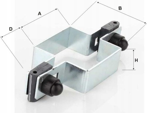 Mittelschelle SET 80x80mm Draht ∅5mm Verzinkt Zaunschelle für Zaunpfosten - Bild 2 von 7
