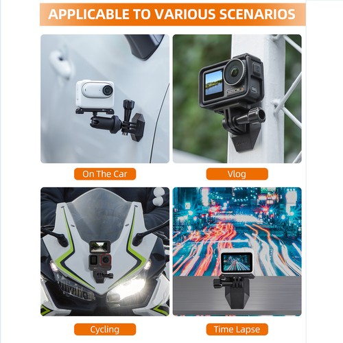 Magnetic Mount Stand Base Angle Adjustable Camera Bracket for Insta 360 Go3/3S - 第 13/24 張圖片