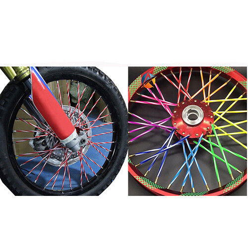 Kit de envoltura de radios de llanta de rueda rosa 72 piezas cubierta de piel motocicleta scooter bicicleta todoterreno - Imagen 2 de 4
