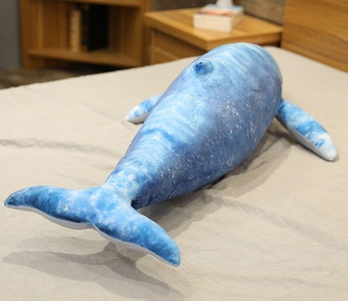 Big Blue Whale 39 Inch Pillow Stuffed Animal Plush Toys Toddler Doll Kids Gifts - Picture 4 of 17