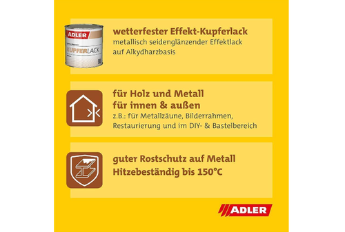 Águila barniz de cobre resina sintética barniz efecto resistente a la intemperie 750 ml interior y exterior - Imagen 3 de 4