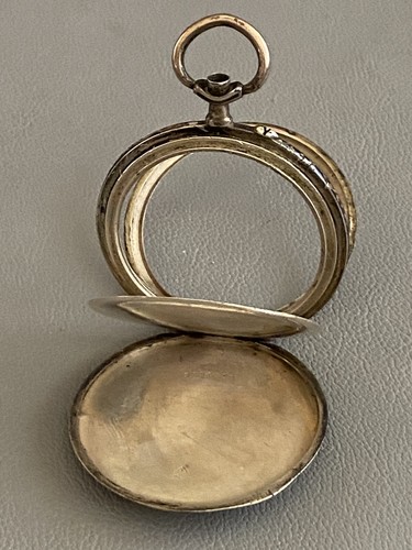 19th Swiss 800 Solid Silver Niello Hallmark Hunter Pocket Watch Case Only - Picture 5 of 11