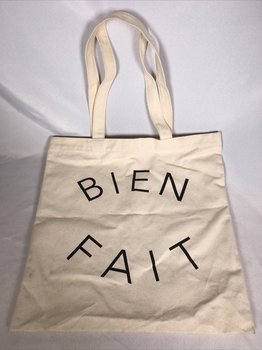 MADEWELL Tan Canvas Tote Reusable Shopping Bag BIEN FAIT Shopper