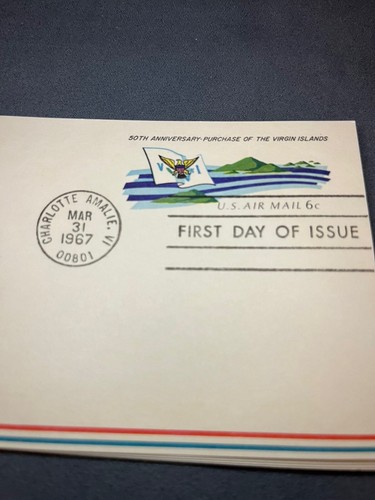 1967 The Virgin Islands First Day Of Issue Air Mail Post Card Lot Of 8 - Picture 9 of 9