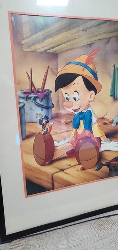 Disney Store Pinocchio 1993 Lithograph in Frame - Commemorative Store Exclusive - Picture 4 of 8