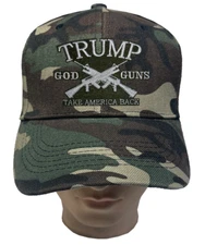 TRUMP GOD GUNS TAKE AMERICA BACK Adjustable Cap Baseball Hats Lot 1-12pcs