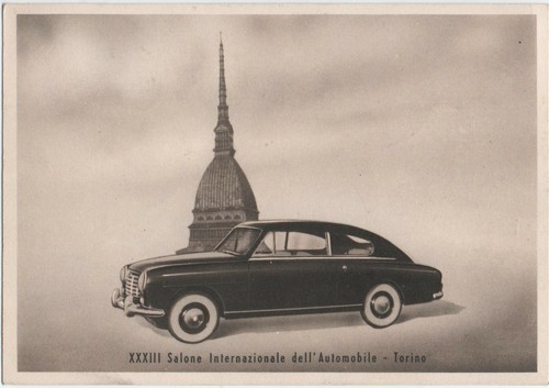 CARTOLINA XXXIII SALONE INTERNAZIONALE AUTOMOBILE AFFRANCATA TOSCANA DEL 1951 - Imagen 1 de 2