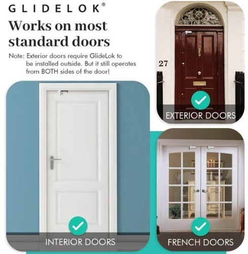 NEW Glidelok Child Safety Door Top Lock for Interior & Exterior Doors- 3 Pack - 第 7/9 張圖片