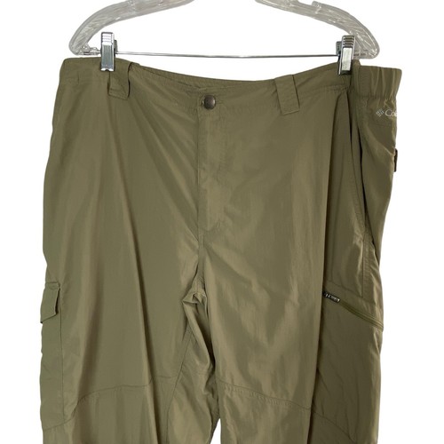 COLUMBIA Men Omni Shade Pants High Rise Sz 40/32 Khaki Hiking Camping 94-11 - Picture 4 of 11