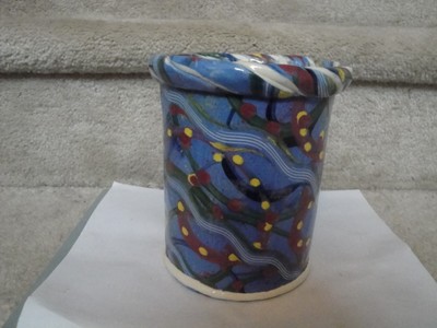 Vintage Lucinda Pittman Of North Carolina Multi Color Art Pottery Vase !
