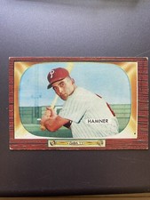 1955 Bowman Set-Break #112 Granny Hamner VG, Crease, (HUCK’S)