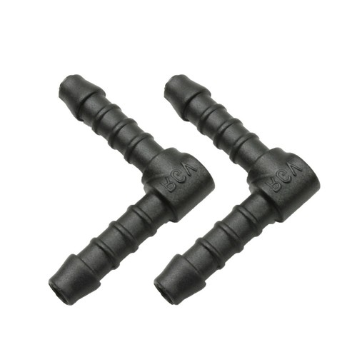 2x conectores de manguera conectores de manguera de ángulo para tubos Ø 5 mm - Imagen 3 de 3