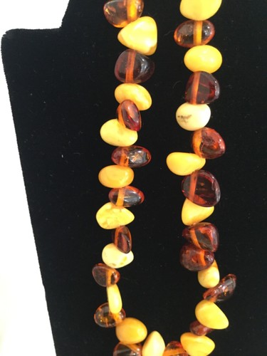 Necklace Baby child genuine Amber from Baltic Sea polished lightweight screw on