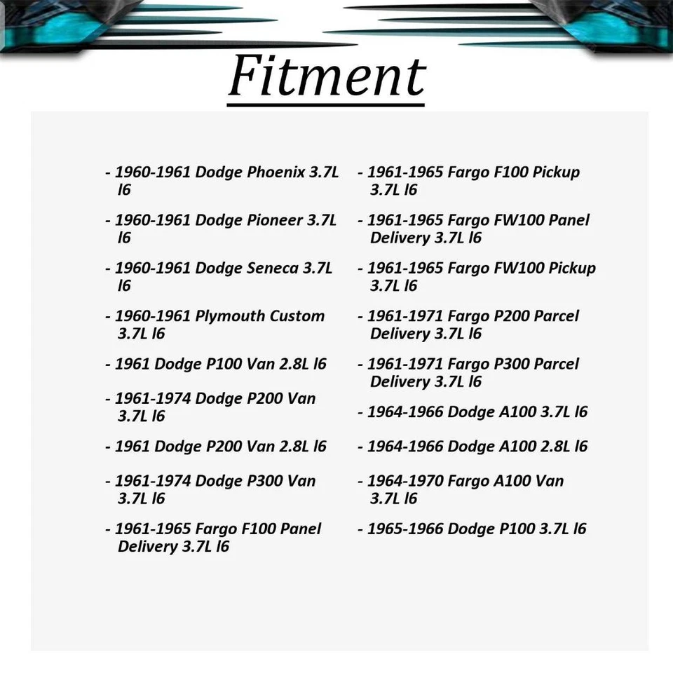 适用于 Plymouth Volare 1976 - 1980 发动机阀盖垫圈套件 — 第 2/4 张图片
