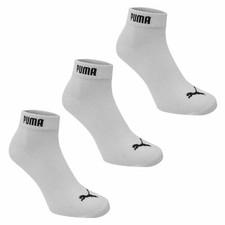 Image of Puma Mens 3 Pack Quarter Socks