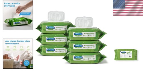 Versatile Aloe Body Wipes - 600 Disposable Wipes for Adults - No Rinsing Needed - Picture 2 of 10