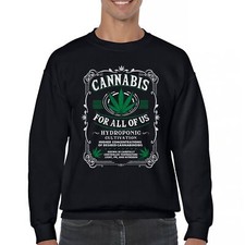 Cannabis For All Sweatshirt Funny 420 Weed Pot Leaf Smoking Marijuana Crewneck