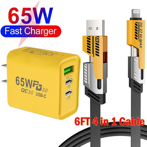 65W Fast Charging Block Type C Wall Charger For Samsung Galaxy S24/S23/S22/S21 - Photo 20 sur 21