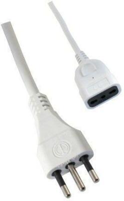 5 m Verlängerungskabel 3x0,75 10A Stecker +T Bypass-Buchse +T IP20-Schutz