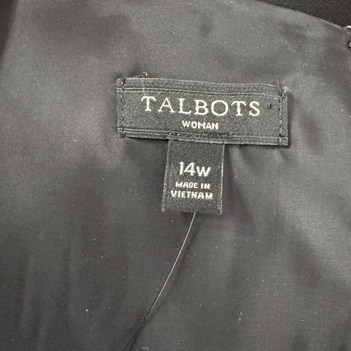 Abito Talbots donna taglia 14W nero senza maniche tinta unita scollo a V nuovo con etichetta DR-1653 - Foto 8 di 9